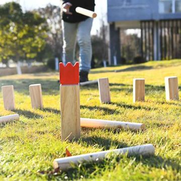 Kubb game set, 10 blocks