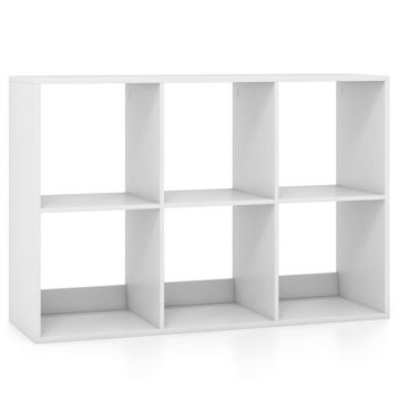 Cube-shaped bookshelf, 6 cubes, 104 × 70 × 33 cm