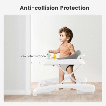 Baby walker, foldable, 3 height levels, Multicolored, 70 × 59 × 50 cm