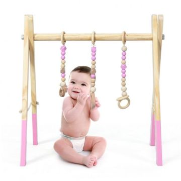 Baby exercise playground, 3 hanging toys, 60 × 60 × 44 cm