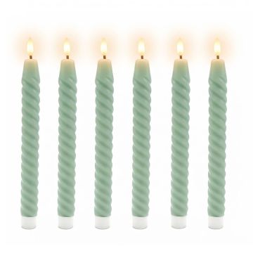 Konusveida LED sveces Relaxdays, 6 gab, 25 × 2,2 cm