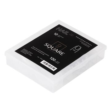 Квадратные верхние формы для наращивания ногтей OCHO NAILS, 120 шт., 12 размеров