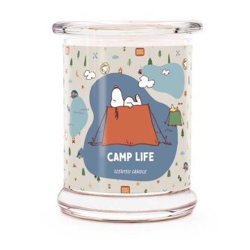Smaržīgā svece Peanuts™, Camp Life aromāts, 11,5 × 9,5 cm