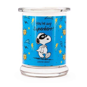 Smaržīgā svece Peanuts™, You're my superhero aromāts, 11,5 × 9,5 cm