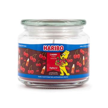 Aromātiskā svece Haribo, 300 g, Cherry Cola, 10 × 9,5 × 10 cm