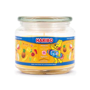 Aromātiskā svece Haribo, 300 g, Tropical Fun, 10 × 9,5 × 10 cm