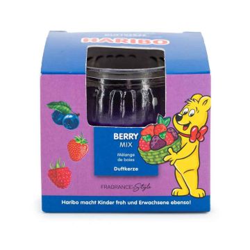Aromātiskā svece Haribo, Berry Mix, 8 × 6,5 × 8 cm