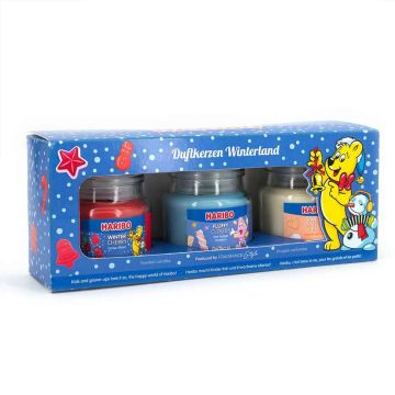 Набор ароматических свечей Haribo™, 3 шт., аромат Winterland, 23,5 × 9 × 6,5 см