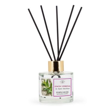 Aromātu difuzors „Purple River“, 100 ml, Lemon Verbena, 7 × 7 × 7 cm