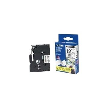 Laminēta elastīga lente Brother TZe-FX231, 8 m, melna/balta