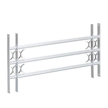 Logu reste, regulējams platums, Pelēka, 450 × 1000–1500 × 35 mm