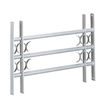Logu reste, regulējams platums, Pelēka, 450 × 700–1050 × 35 mm
