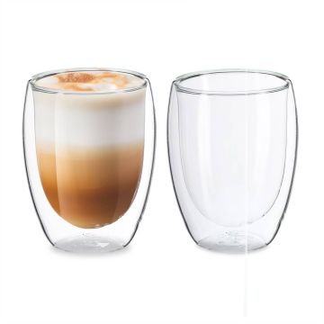 Latte macchiato glāzes Relaxdays, 2 gab
