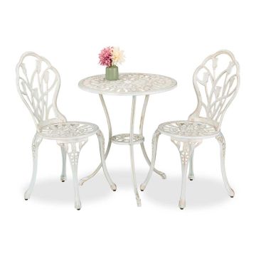 Комплект уличной мебели Relaxdays 10050818_1255, 3 предмета, 2 места, 60 × 67 см
