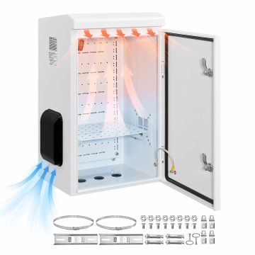 Āra elektrības kaste VEVOR SPT603530HW, ar termostatu un ventilatoru, 600 × 400 × 300 mm