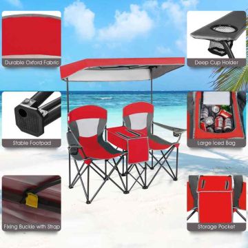 Outdoor chair, Red, 170 × 151 × 72 cm