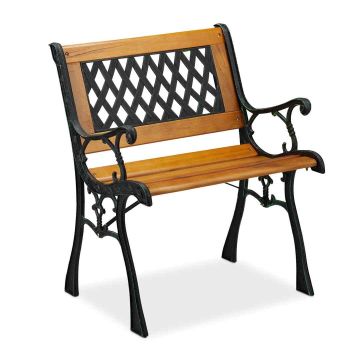 Уличный стул Relaxdays 10030998.0, Зелёный/коричневый/чёрный, 62 × 73 × 52,5 см