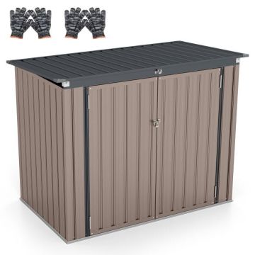 Outdoor storage unit, 2 doors, Grey, 172 × 130 × 95 cm
