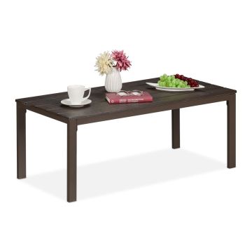 Dārza galds Relaxdays 10049580_93, Brūns, 98 × 39 × 48 cm