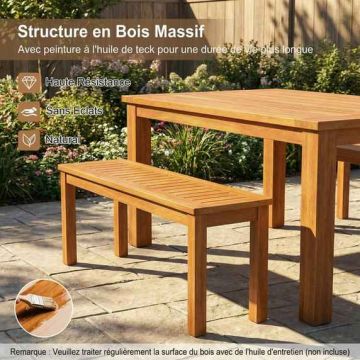 Outdoor bench, 120 × 30.5 × 47 cm