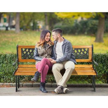 Outdoor bench, 124 × 53 × 74 cm