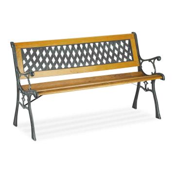 Dārza sols Relaxdays, 2 vietām, Zaļa/brūna, 125 × 73 × 52 cm