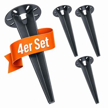 Комплект грунтовых анкеров для уличных светильников Relaxdays, 4 шт, Ø 11,6 × 30 см