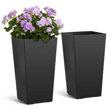 Āra puķu podi VEVOR F3055W-BK, 2 gab, Melna, 300 × 300 × 550 mm