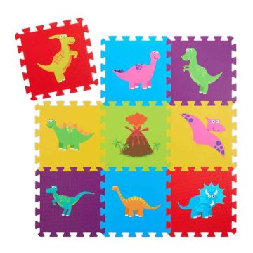 Attīstošais paklājs Relaxdays, 9 daļas, daudzkrāsains, 30 × 30 × 1 cm