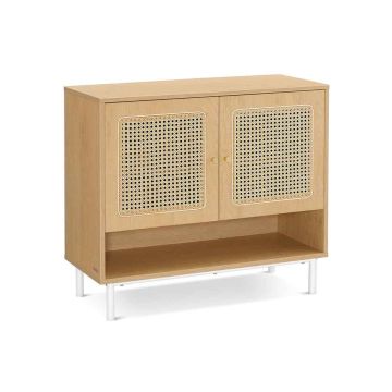 Тумба для обуви 35x80x70см., светло-коричневая/белая