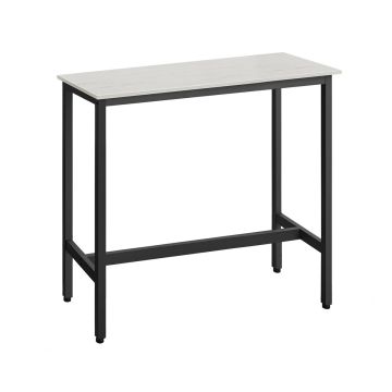 Bāra galds 40x100x90cm, balts/melns