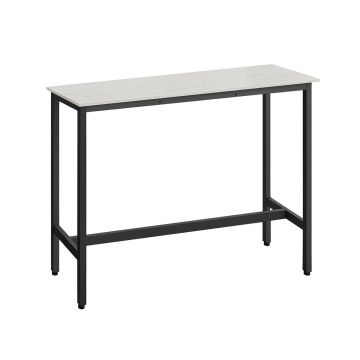 Bāra galds 40x120x90cm, balts/melns
