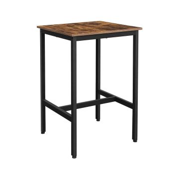 Bāra galds 60 x 60 x 90 cm, brūns/melns