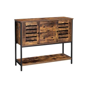 Skapis LSC082B01 100 x 35 x 84,5 cm., brūns/melns