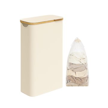 Корзина для белья 22,5х42х70,5см., кремового цвета