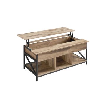 Журнальный столик 60x120x62см., светло-коричневый/черный