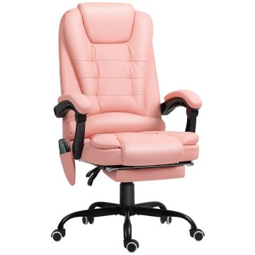 Biroja krēsls 67x67x121cm, rozā/melnas krāsas