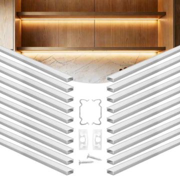 LED-алюминиевый профиль VEVOR, 20 шт