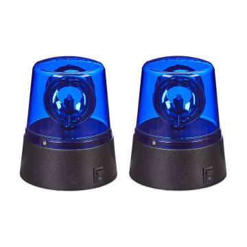 LED signāllukturi Relaxdays, 2 gab, Ø 9,5 × 11,5 cm