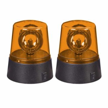 LED signāllampiņu komplekts Relaxdays 10050317.0, 2 gab, Oranža, Ø 9,5 × 11,5 cm