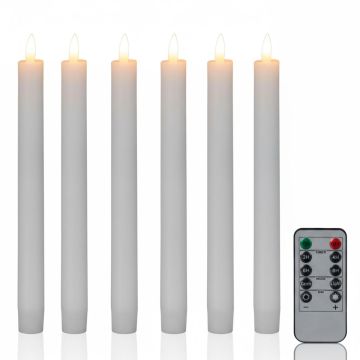 Набор LED-свечей Relaxdays, 6 шт, Ø 2,2 × 24,5 см