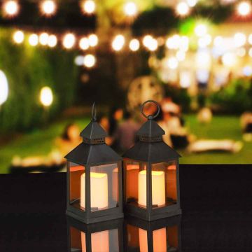 LED-фонари Relaxdays 10025432.0, 2 шт, белый/чёрный/прозрачный, 10 × 23 × 10 см