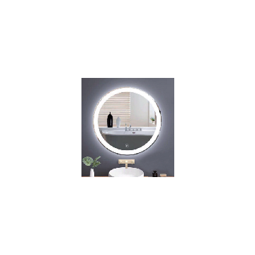 LED bathroom mirror, touch control, Ø 80 × 2.8 cm