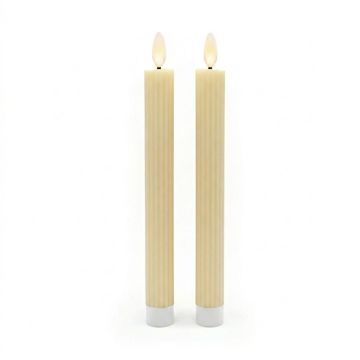 LED sveces Relaxdays 10051655_127, 2 gab, Ø 2 × 25 cm