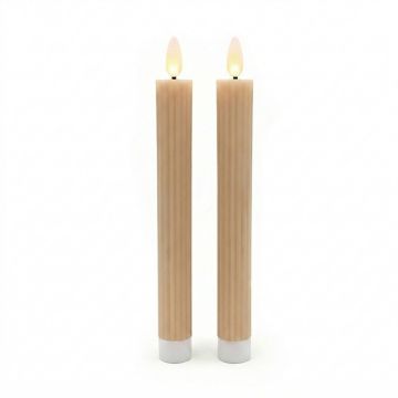 LED sveces Relaxdays, 2 gab, 25 × 2 cm