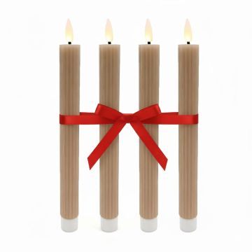 LED sveces Relaxdays, 4 gab, 25 × 2 cm