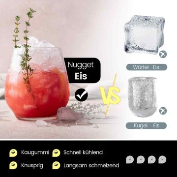 Ice maker, 27 kg/24 hrs., 4 kg capacity, 51 × 31 × 55 cm