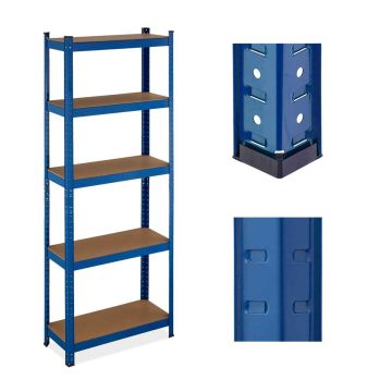 Plauktu sistēma Relaxdays 10047780.0, 5 regulējami plaukti, 70 × 180 × 30 cm