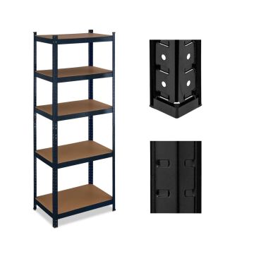 Plauktu sistēma Relaxdays 10047783.0, 5 MDF plaukti, 70 × 180 × 45 cm