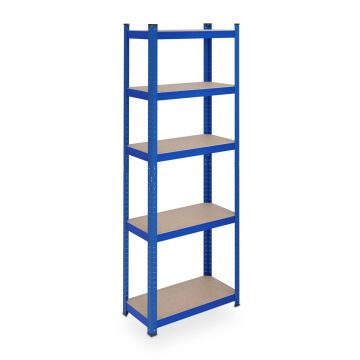 Noliktavas plaukts Relaxdays 10047299.0, 5 plaukti, Zils, 60 × 180 × 30 cm